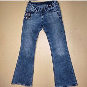 NWT Silver Jeans Co. Women's Suki Classic Button Curvy Bootcut Jeans Indigo